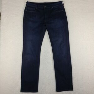True Classic Jeans Mens 33x32 Blue Straight Leg Rayon Dark Wash Denim